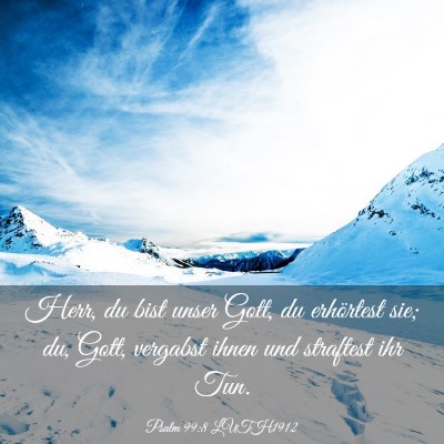 Picture 03 - Psalm 99:8 LUTH1912 - Herr, du bist unser Gott, du erhörtest sie; du, - Bible Verse Picture