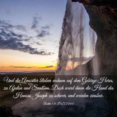 Picture 03 - Richter 1:35 LUTH1912 - Und die Amoriter blieben wohnen auf dem Gebirge - Bible Verse Picture