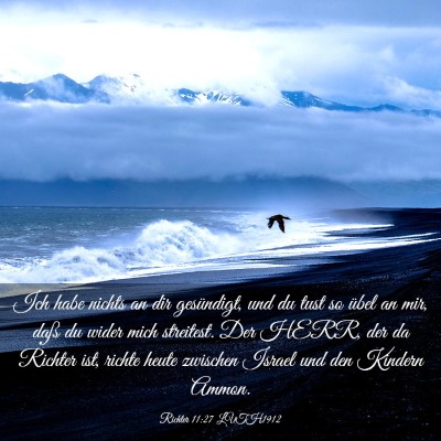 Picture 03 - Richter 11:27 LUTH1912 - Ich habe nichts an dir gesündigt, und du tust so - Bible Verse Picture