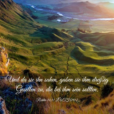 Picture 03 - Richter 14:11 LUTH1912 - Und da sie ihn sahen, gaben sie ihm dreißig - Bible Verse Picture