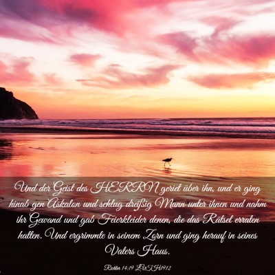 Picture 03 - Richter 14:19 LUTH1912 - Und der Geist des HERRN geriet über ihn, und er - Bible Verse Picture