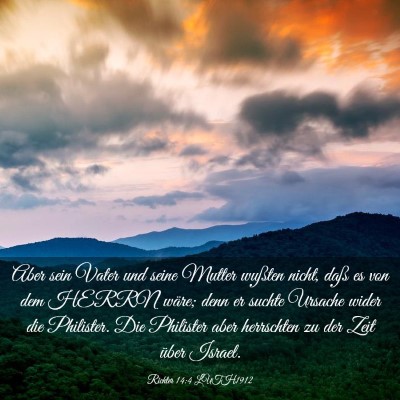Picture 03 - Richter 14:4 LUTH1912 - Aber sein Vater und seine Mutter wußten nicht, - Bible Verse Picture