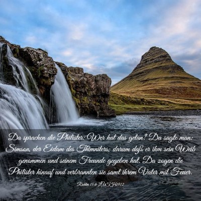 Picture 03 - Richter 15:6 LUTH1912 - Da sprachen die Philister: Wer hat das getan? Da - Bible Verse Picture