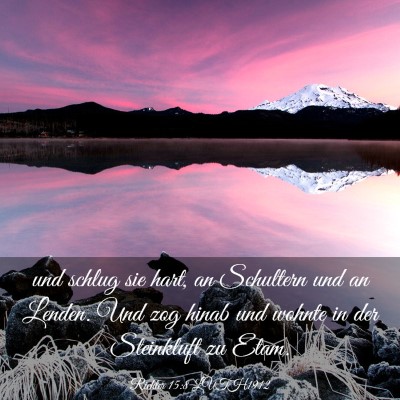 Picture 03 - Richter 15:8 LUTH1912 - und schlug sie hart, an Schultern und an Lenden. - Bible Verse Picture