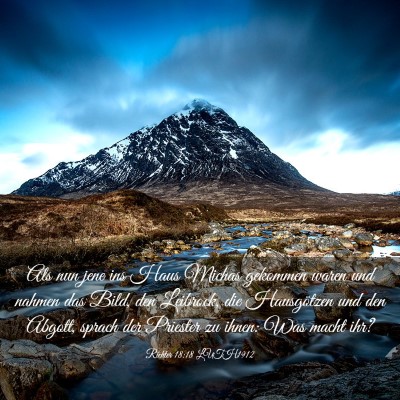 Picture 03 - Richter 18:18 LUTH1912 - Als nun jene ins Haus Michas gekommen waren und - Bible Verse Picture