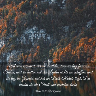 Picture 03 - Richter 18:28 LUTH1912 - Und war niemand, der sie errettete; denn sie lag - Bible Verse Picture