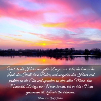 Picture 03 - Richter 19:22 LUTH1912 - Und da ihr Herz nun guter Dinge war, siehe, da - Bible Verse Picture