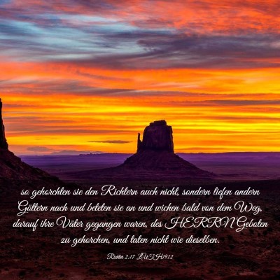 Picture 03 - Richter 2:17 LUTH1912 - so gehorchten sie den Richtern auch nicht, - Bible Verse Picture
