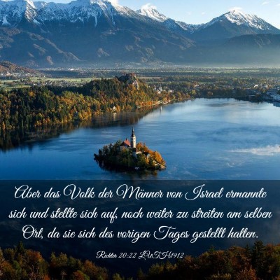 Picture 03 - Richter 20:22 LUTH1912 - Aber das Volk der Männer von Israel ermannte - Bible Verse Picture