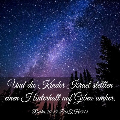 Picture 03 - Richter 20:29 LUTH1912 - Und die Kinder Israel stellten einen Hinterhalt - Bible Verse Picture