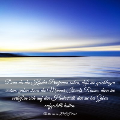Picture 03 - Richter 20:36 LUTH1912 - Denn da die Kinder Benjamin sahen, daß sie - Bible Verse Picture