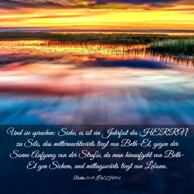 Picture 03 - Richter 21:19 LUTH1912 - Und sie sprachen: Siehe, es ist ein Jahrfest des - Bible Verse Picture