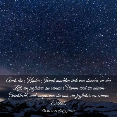Picture 03 - Richter 21:24 LUTH1912 - Auch die Kinder Israel machten sich von dannen zu - Bible Verse Picture