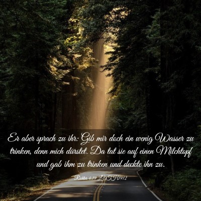 Picture 03 - Richter 4:19 LUTH1912 - Er aber sprach zu ihr: Gib mir doch ein wenig - Bible Verse Picture