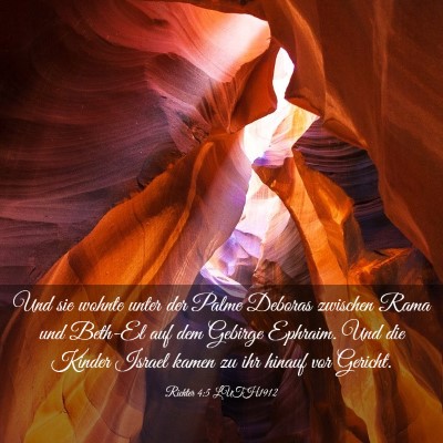 Picture 03 - Richter 4:5 LUTH1912 - Und sie wohnte unter der Palme Deboras zwischen - Bible Verse Picture