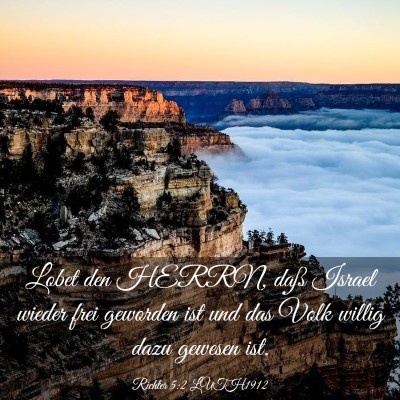 Picture 03 - Richter 5:2 LUTH1912 - Lobet den HERRN, daß Israel wieder frei geworden - Bible Verse Picture