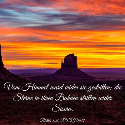 Picture 03 - Richter 5:20 LUTH1912 - Vom Himmel ward wider sie gestritten; die Sterne - Bible Verse Picture