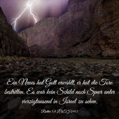Picture 03 - Richter 5:8 LUTH1912 - Ein Neues hat Gott erwählt, er hat die Tore - Bible Verse Picture