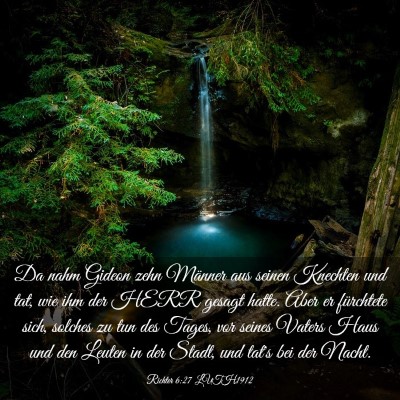 Picture 03 - Richter 6:27 LUTH1912 - Da nahm Gideon zehn Männer aus seinen Knechten - Bible Verse Picture