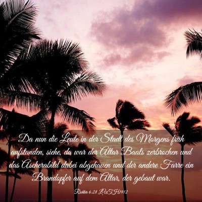 Picture 03 - Richter 6:28 LUTH1912 - Da nun die Leute in der Stadt des Morgens früh - Bible Verse Picture