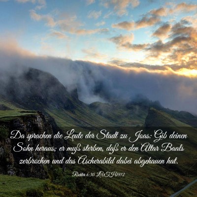 Picture 03 - Richter 6:30 LUTH1912 - Da sprachen die Leute der Stadt zu Joas: Gib - Bible Verse Picture