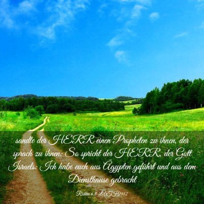 Picture 03 - Richter 6:8 LUTH1912 - sandte der HERR einen Propheten zu ihnen, der - Bible Verse Picture