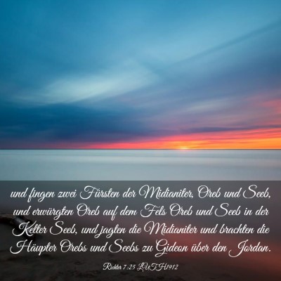 Picture 03 - Richter 7:25 LUTH1912 - und fingen zwei Fürsten der Midianiter, Oreb und - Bible Verse Picture