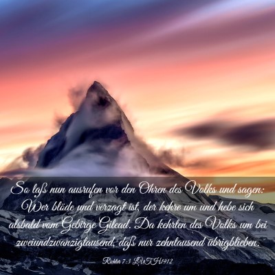 Picture 03 - Richter 7:3 LUTH1912 - So laß nun ausrufen vor den Ohren des Volks und - Bible Verse Picture