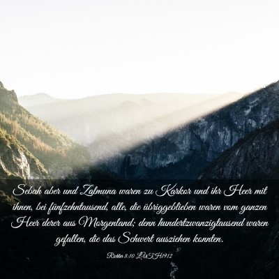 Picture 03 - Richter 8:10 LUTH1912 - Sebah aber und Zalmuna waren zu Karkor und ihr - Bible Verse Picture