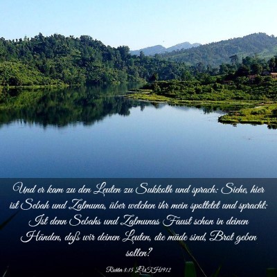 Picture 03 - Richter 8:15 LUTH1912 - Und er kam zu den Leuten zu Sukkoth und sprach: - Bible Verse Picture