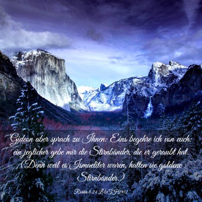 Picture 03 - Richter 8:24 LUTH1912 - Gideon aber sprach zu Ihnen: Eins begehre ich von - Bible Verse Picture
