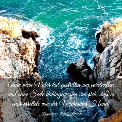 Picture 03 - Richter 9:17 LUTH1912 - (denn mein Vater hat gestritten um euretwillen - Bible Verse Picture