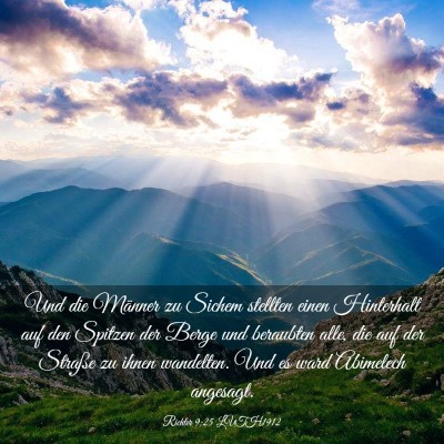 Picture 03 - Richter 9:25 LUTH1912 - Und die Männer zu Sichem stellten einen - Bible Verse Picture
