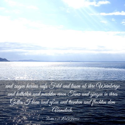 Picture 03 - Richter 9:27 LUTH1912 - und zogen heraus aufs Feld und lasen ab ihre - Bible Verse Picture