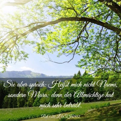 Picture 03 - Rut 1:20 LUTH1912 - Sie aber sprach: Heißt mich nicht Naemi, sondern - Bible Verse Picture