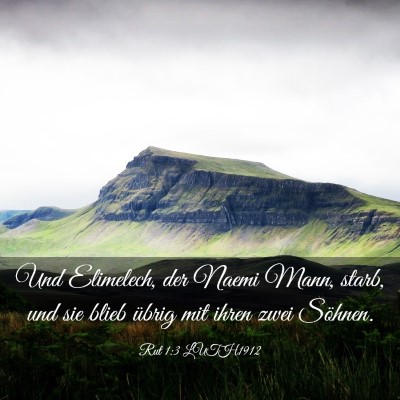 Picture 03 - Rut 1:3 LUTH1912 - Und Elimelech, der Naemi Mann, starb, und sie - Bible Verse Picture