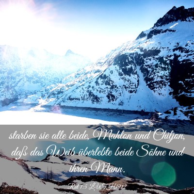 Picture 03 - Rut 1:5 LUTH1912 - starben sie alle beide, Mahlon und Chiljon, daß - Bible Verse Picture