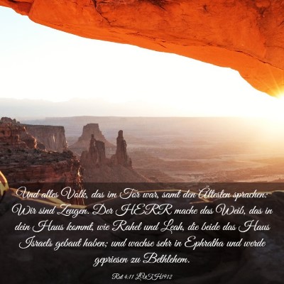 Picture 03 - Rut 4:11 LUTH1912 - Und alles Volk, das im Tor war, samt den - Bible Verse Picture