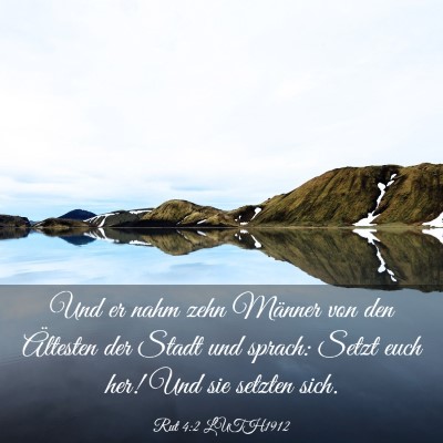 Picture 03 - Rut 4:2 LUTH1912 - Und er nahm zehn Männer von den Ältesten der - Bible Verse Picture