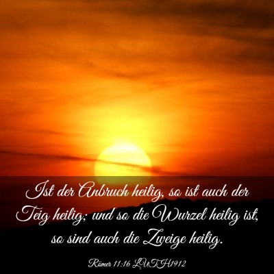 Picture 03 - Römer 11:16 LUTH1912 - Ist der Anbruch heilig, so ist auch der Teig - Bible Verse Picture