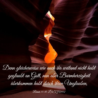 Picture 03 - Römer 11:30 LUTH1912 - Denn gleicherweise wie auch ihr weiland nicht - Bible Verse Picture