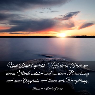 Picture 03 - Römer 11:9 LUTH1912 - Und David spricht: “Laß ihren Tisch zu einem - Bible Verse Picture