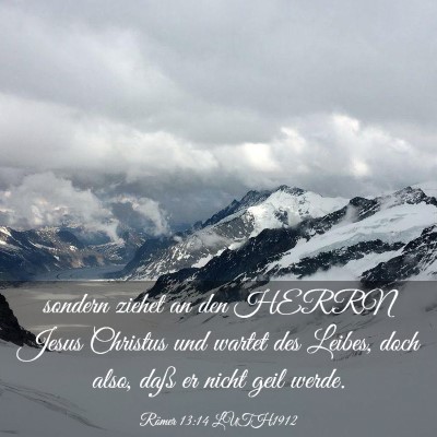 Picture 03 - Römer 13:14 LUTH1912 - sondern ziehet an den HERRN Jesus Christus und - Bible Verse Picture