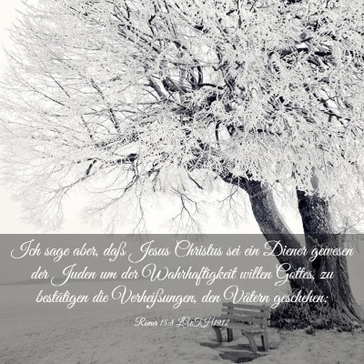 Picture 03 - Römer 15:8 LUTH1912 - Ich sage aber, daß Jesus Christus sei ein Diener - Bible Verse Picture