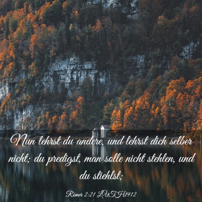 Picture 03 - Römer 2:21 LUTH1912 - Nun lehrst du andere, und lehrst dich selber - Bible Verse Picture