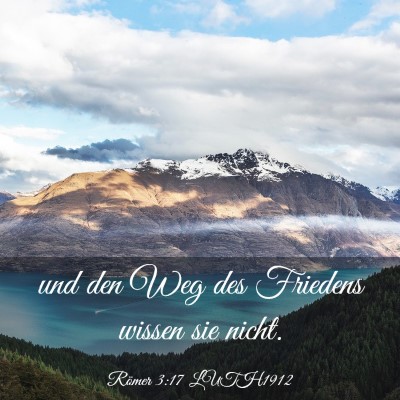 Picture 03 - Römer 3:17 LUTH1912 - und den Weg des Friedens wissen sie - Bible Verse Picture