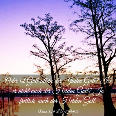 Picture 03 - Römer 3:29 LUTH1912 - Oder ist Gott allein der Juden Gott? Ist er nicht - Bible Verse Picture
