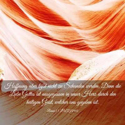 Picture 03 - Römer 5:5 LUTH1912 - Hoffnung aber läßt nicht zu Schanden werden. - Bible Verse Picture