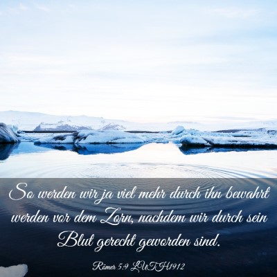 Picture 03 - Römer 5:9 LUTH1912 - So werden wir ja viel mehr durch ihn bewahrt - Bible Verse Picture
