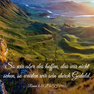 Picture 03 - Römer 8:25 LUTH1912 - So wir aber des hoffen, das wir nicht sehen, so - Bible Verse Picture